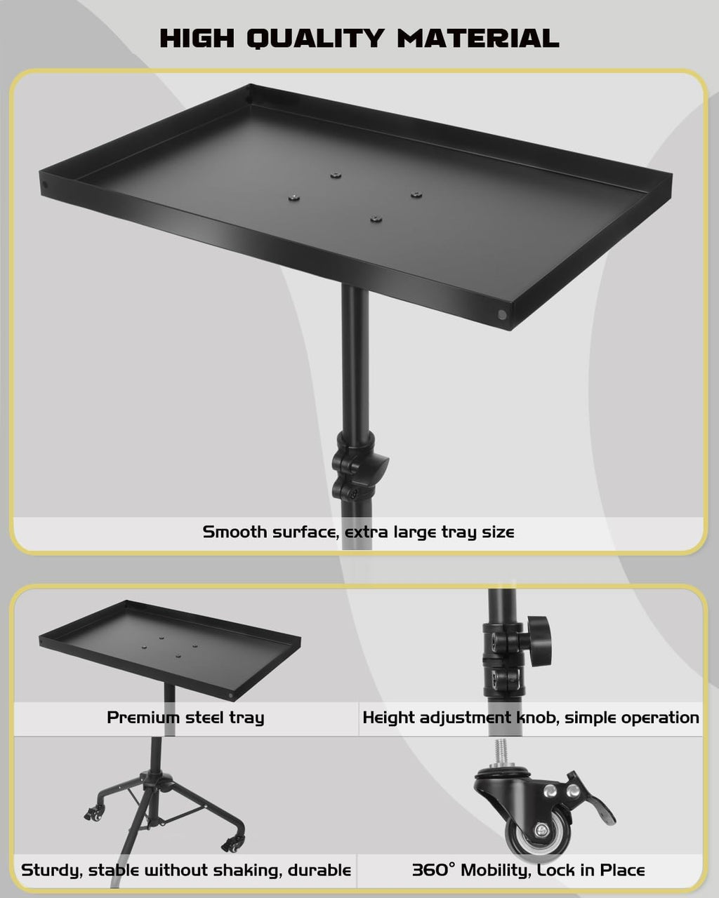 Compact Rolling Tool Table with Magnetic Holder & Phone Stand – Space-Saving Garage Workstation on Wheels