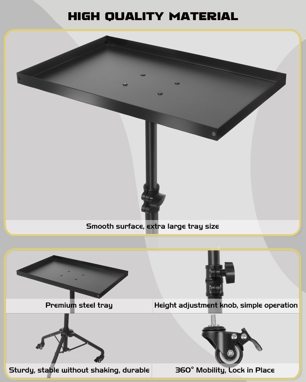Compact Rolling Tool Table with Magnetic Holder & Phone Stand – Space-Saving Garage Workstation on Wheels